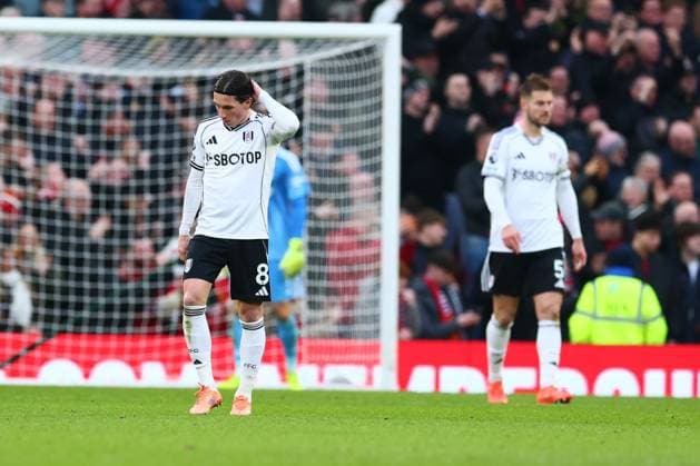 Harry Wilson of Fulham looks dejected after the 2nd goal scored by Matheus Cunha of Manchester United, ManU Manchester United v Fulham, Premier League, Football, Old Trafford, Manchester, UK - 01 Feb 2026Manchester Old Trafford United Kingdom EDITORIAL USE ONLY No use with unauthorised audio, video, data, fixture lists, club league logos or live services. Online in-match use limited to 120 images, no video emulation. No use in betting, games or single club league player publications.  Copyright: xPaulxCurrie Shutterstockx 16496861fj