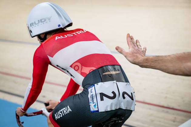 LÄSSER Franz-Josef: UEC Track cycling, Rad, Radsport, Bahnrad, Bahn European Championships Konya 2026 LÄSSER Franz-Josef ( AUT ) Austria Querformat - quer - horizontal - Landscape - Event Veranstaltung: UEC Track Cycling European Championships 2026 - Category Kategorie: Cycling - Track Cycling European Championships - Location Ort: Asia - Turkey - Konya - Discipline: Qualification for Elimination Race - Category: Elite Men - Distance: ... m - Date Datum: 01.02.2026 Sunday Day 1 -