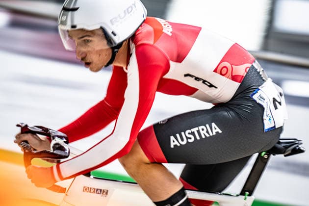 LÄSSER Franz-Josef: UEC Track cycling, Rad, Radsport, Bahnrad, Bahn European Championships Konya 2026 LÄSSER Franz-Josef ( AUT ) Austria Querformat - quer - horizontal - Landscape - Event Veranstaltung: UEC Track Cycling European Championships 2026 - Category Kategorie: Cycling - Track Cycling European Championships - Location Ort: Asia - Turkey - Konya - Discipline: Qualification for Elimination Race - Category: Elite Men - Distance: ... m - Date Datum: 01.02.2026 Sunday Day 1 -