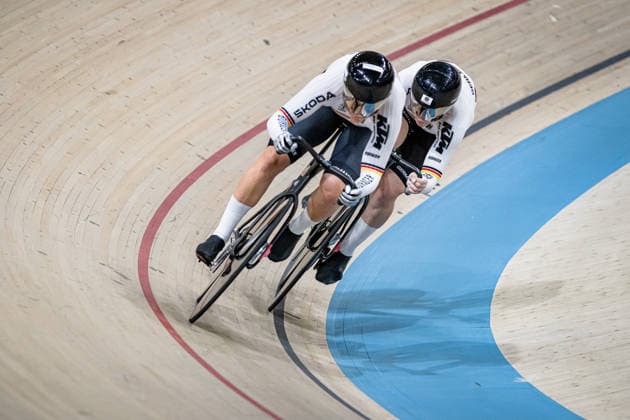 FRIEDRICH Lea Sophie, GRABOSCH Pauline Sophie: UEC Track cycling, Rad, Radsport, Bahnrad, Bahn European Championships Konya 2026 FRIEDRICH Lea Sophie - GRABOSCH Pauline Sophie ( GER ) Germany Querformat - quer - horizontal - Landscape - Event Veranstaltung: UEC Track Cycling European Championships 2026 - Category Kategorie: Cycling - Track Cycling European Championships - Location Ort: Asia - Turkey - Konya - Discipline: Team Sprint - Category: Elite Women - Distance: ... m - Date Datum: 01.02.2026 Sunday Day 1 -
