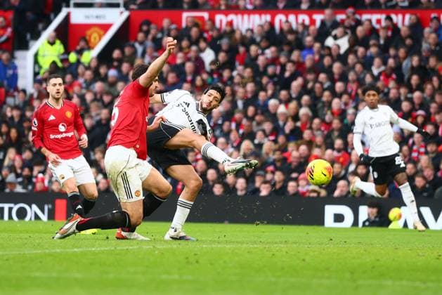Rodrigo Muniz of Fulham misses a chance Manchester United, ManU v Fulham, Premier League, Football, Old Trafford, Manchester, UK - 01 Feb 2026Manchester Old Trafford United Kingdom EDITORIAL USE ONLY No use with unauthorised audio, video, data, fixture lists, club league logos or live services. Online in-match use limited to 120 images, no video emulation. No use in betting, games or single club league player publications.  Copyright: xPaulxCurrie Shutterstockx 16496861gu