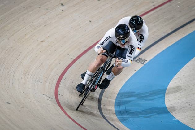 SPIEGEL Luca, DÖRNBACH Maximilian: UEC Track cycling, Rad, Radsport, Bahnrad, Bahn European Championships Konya 2026 SPIEGEL Luca - DÖRNBACH Maximilian ( GER ) Germany Querformat - quer - horizontal - Landscape - Event Veranstaltung: UEC Track Cycling European Championships 2026 - Category Kategorie: Cycling - Track Cycling European Championships - Location Ort: Asia - Turkey - Konya - Discipline: Team Sprint - Category: Elite Men - Distance: ... m - Date Datum: 01.02.2026 Sunday Day 1 -