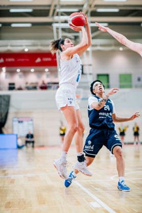 BB-1BL Damen Syntainics MBC Lions - Eisvoegel USC Freiburg Summah Evans (Eisvoegel USC Freiburg) waehrend der Saison 2025-2026 in der DBBL Toyota Bundesliga Syntainics MBC Lions und Eisvoegel USC Freiburg in der SWH Arena am 1. February 2026 in Halle Saale, Sachsen Anhalt, Deutschland