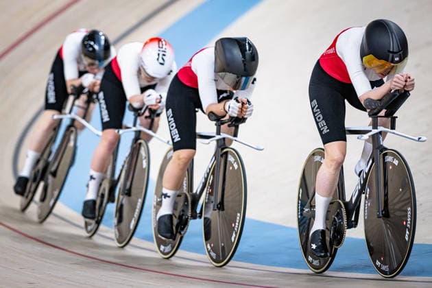 ANDRES Michelle, LEU Lorena, LIEHNER Annika, LIECHTI Jasmin: UEC Track cycling, Rad, Radsport, Bahnrad, Bahn European Championships Konya 2026 ANDRES Michelle - LEU Lorena - LIEHNER Annika - LIECHTI Jasmin ( SUI ) Switzerland Querformat - quer - horizontal - Landscape - Event Veranstaltung: UEC Track Cycling European Championships 2026 - Category Kategorie: Cycling - Track Cycling European Championships - Location Ort: Asia - Turkey - Konya - Discipline: Team Pursuit - Category: Elite Women - Distance: 4000 m - Date Datum: 01.02.2026 Sunday Day 1 -