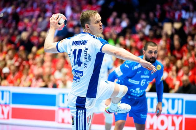 Herning: Handball EM 2026 - Spiel Platz 3 - Island - Kroatien Islands Omar Ingi Magnusson Herning Jyske Bank Boxen Daenemark