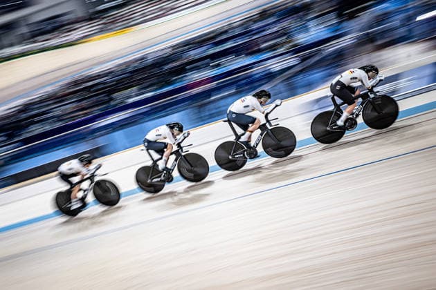 : UEC Track cycling, Rad, Radsport, Bahnrad, Bahn European Championships Konya 2026 Name ( NAT ) Team Querformat - quer - horizontal - Landscape - Event Veranstaltung: UEC Track Cycling European Championships 2026 - Category Kategorie: Cycling - Track Cycling European Championships - Location Ort: Asia - Turkey - Konya - Discipline: Team Pursuit - Category: Elite Women - Distance: 4000 m - Date Datum: 01.02.2026 Sunday Day 1 -