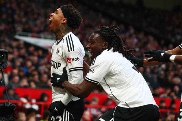 Kevin of Fulham celebrates scoring to make it 2-2 Manchester United, ManU v Fulham, Premier League, Football, Old Trafford, Manchester, UK - 01 Feb 2026Manchester Old Trafford United Kingdom EDITORIAL USE ONLY No use with unauthorised audio, video, data, fixture lists, club league logos or live services. Online in-match use limited to 120 images, no video emulation. No use in betting, games or single club league player publications. Copyright: xPaulxCurrie Shutterstockx 16496861hi