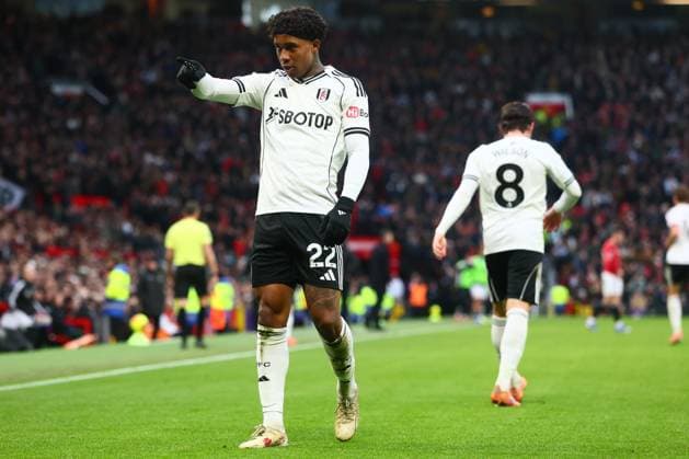Kevin of Fulham celebrates scoring to make it 2-2 Manchester United, ManU v Fulham, Premier League, Football, Old Trafford, Manchester, UK - 01 Feb 2026Manchester Old Trafford United Kingdom EDITORIAL USE ONLY No use with unauthorised audio, video, data, fixture lists, club league logos or live services. Online in-match use limited to 120 images, no video emulation. No use in betting, games or single club league player publications. Copyright: xPaulxCurrie Shutterstockx 16496861hs