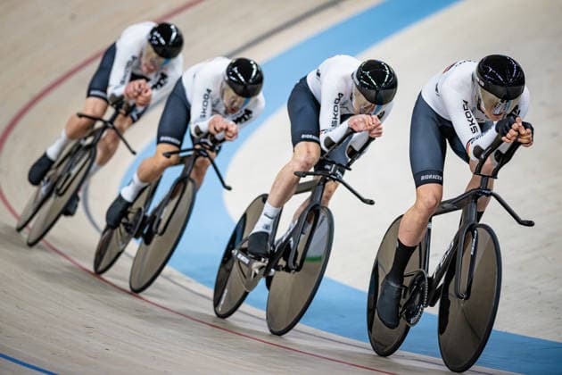 GROSS Felix, BOOS Benjamin, BRIESE Max-David, JOCHUM Ben Felix: UEC Track cycling, Rad, Radsport, Bahnrad, Bahn European Championships Konya 2026 GROSS Felix - BOOS Benjamin - BRIESE Max-David - JOCHUM Ben Felix ( GER ) Germany Querformat - quer - horizontal - Landscape - Event Veranstaltung: UEC Track Cycling European Championships 2026 - Category Kategorie: Cycling - Track Cycling European Championships - Location Ort: Asia - Turkey - Konya - Discipline: Team Pursuit - Category: Elite Men - Distance: 4000 m - Date Datum: 01.02.2026 Sunday Day 1 -