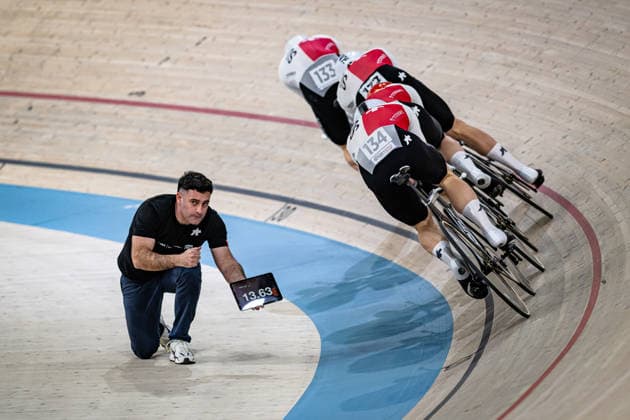 VOGEL Alex, TAPPEINER Pascal, POOT Mats, BOGLI Noah: UEC Track cycling, Rad, Radsport, Bahnrad, Bahn European Championships Konya 2026 VOGEL Alex - TAPPEINER Pascal - POOT Mats - BOGLI Noah ( SUI ) Switzerland Querformat - quer - horizontal - Landscape - Event Veranstaltung: UEC Track Cycling European Championships 2026 - Category Kategorie: Cycling - Track Cycling European Championships - Location Ort: Asia - Turkey - Konya - Discipline: Team Pursuit - Category: Elite Men - Distance: 4000 m - Date Datum: 01.02.2026 Sunday Day 1 -