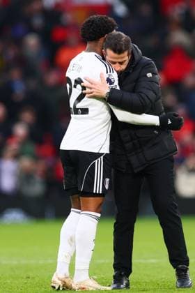 Fulham Head Coach Marco Silva and Kevin at the end of the match Manchester United, ManU v Fulham, Premier League, Football, Old Trafford, Manchester, UK - 01 Feb 2026Manchester Old Trafford United Kingdom EDITORIAL USE ONLY No use with unauthorised audio, video, data, fixture lists, club league logos or live services. Online in-match use limited to 120 images, no video emulation. No use in betting, games or single club league player publications. Copyright: xPaulxCurrie Shutterstockx 16496861ih