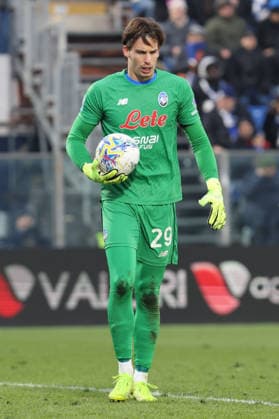 ComoÕs AtalantaÕs goalkeeper Marco Carnesecchi during the Serie A soccer match between Como and Atalanta at the Giuseppe Sinigaglia stadium in Como, north Italy - February 1, 2026 - Soccer.  Copyright: xAntonioxSaiai LaPressex