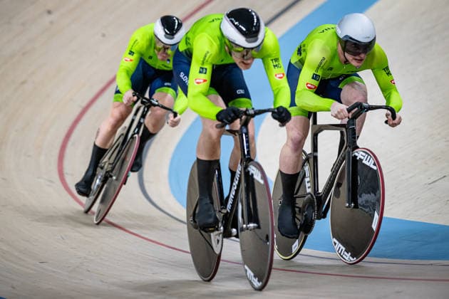 Å½ALAR Val, LOPATI Zan, Å½ALAR Eduard: UEC Track cycling, Rad, Radsport, Bahnrad, Bahn European Championships Konya 2026 Å½ALAR Val - LOPATI Zan - Å½ALAR Eduard ( SLO ) Slovenia Querformat - quer - horizontal - Landscape - Event Veranstaltung: UEC Track Cycling European Championships 2026 - Category Kategorie: Cycling - Track Cycling European Championships - Location Ort: Asia - Turkey - Konya - Discipline: Team Sprint - Category: Elite Men - Distance: ... m - Date Datum: 01.02.2026 Sunday Day 1 -