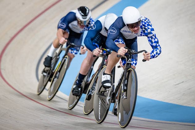 MAGKLARIS Alexios, CHAROVAS Miltiadis, LIVANOS Konstantinos: UEC Track cycling, Rad, Radsport, Bahnrad, Bahn European Championships Konya 2026 MAGKLARIS Alexios - CHAROVAS Miltiadis - LIVANOS Konstantinos ( GRE ) Greece Querformat - quer - horizontal - Landscape - Event Veranstaltung: UEC Track Cycling European Championships 2026 - Category Kategorie: Cycling - Track Cycling European Championships - Location Ort: Asia - Turkey - Konya - Discipline: Team Sprint - Category: Elite Men - Distance: ... m - Date Datum: 01.02.2026 Sunday Day 1 -
