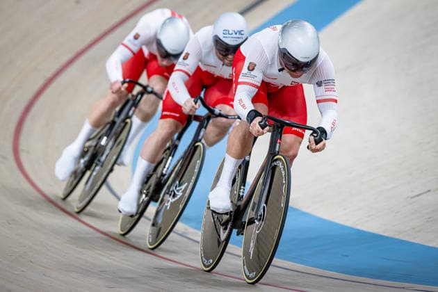 SARNECKI Rafal, RUDYK Mateusz, BEDNAREK Eliasz: UEC Track cycling, Rad, Radsport, Bahnrad, Bahn European Championships Konya 2026 RUDYK Mateusz - BEDNAREK Eliasz SARNECKI Rafal ( POL ) Poland Querformat - quer - horizontal - Landscape - Event Veranstaltung: UEC Track Cycling European Championships 2026 - Category Kategorie: Cycling - Track Cycling European Championships - Location Ort: Asia - Turkey - Konya - Discipline: Team Sprint - Category: Elite Men - Distance: ... m - Date Datum: 01.02.2026 Sunday Day 1 -