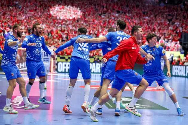01.02.2026, Handball, Men s EHF EURO 2026, Island - Kroatien, Jyske Bank Boxen in Herning, Dänemark, Placement Match 3 4: Kroatien sichert sich den SIeg und den 3. Platz der EM. Dänemark