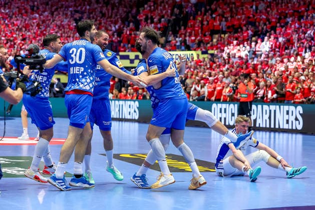 01.02.2026, Handball, Men s EHF EURO 2026, Island - Kroatien, Jyske Bank Boxen in Herning, Dänemark, Placement Match 3 4: Kroatien sichert sich den SIeg und den 3. Platz der EM. Dänemark