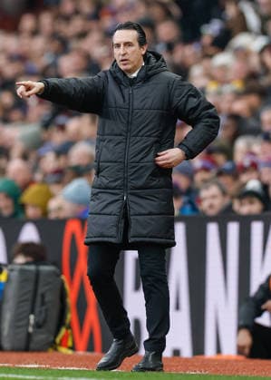 Birmingham, England, 1st February 2026. Unai Emery head coach of Aston Villa during the Aston Villa vs Brentford Premier League match at Villa Park, Birmingham. Picture credit should read: Cody Froggatt Sportimage EDITORIAL USE ONLY. No use with unauthorised audio, video, data, fixture lists, club league logos or live services. Online in-match use limited to 120 images, no video emulation. No use in betting, games or single club league player publications. SPI_044_CF_ASTON_VILLA_V_BRENTFORD SPI-4503-0046