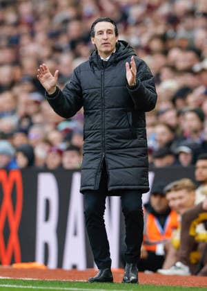 Birmingham, England, 1st February 2026. Unai Emery head coach of Aston Villa during the Aston Villa vs Brentford Premier League match at Villa Park, Birmingham. Picture credit should read: Cody Froggatt Sportimage EDITORIAL USE ONLY. No use with unauthorised audio, video, data, fixture lists, club league logos or live services. Online in-match use limited to 120 images, no video emulation. No use in betting, games or single club league player publications. SPI_048_CF_ASTON_VILLA_V_BRENTFORD SPI-4503-0054