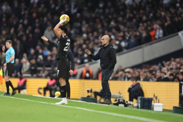 1st February 2026; Tottenham Hotspur Stadium, London, England; Premier League Football, Tottenham Hotspur versus Manchester City; Manchester City manager Pep Guardiola  KatiexChan Content restricted for UK based newspaper