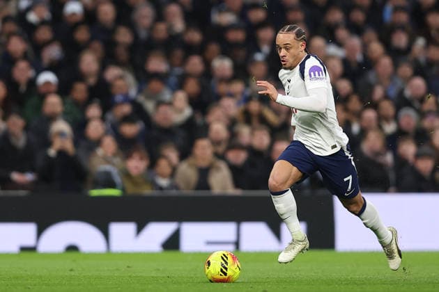 1st February 2026; Tottenham Hotspur Stadium, London, England; Premier League Football, Tottenham Hotspur versus Manchester City; Xavi Simons of Tottenham Hotspur on the ball  KatiexChan Content restricted for UK based newspaper