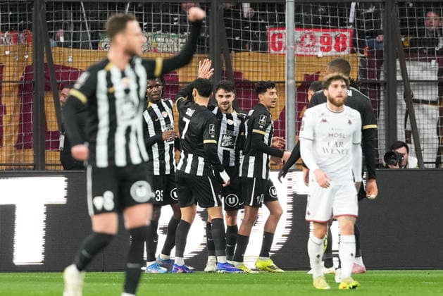 Angers SCO v FC Metz - Ligue 1 McDonald s 2025 2026 06 Louis MOUTON (sco) - 14 Yassin BELKHDIM (sco) during the Ligue 1 McDonald s match between Angers and Metz at Stade Raymond Kopa on February 1, 2026 in Angers, France. Angers France  Copyright: xFEPx 776348273