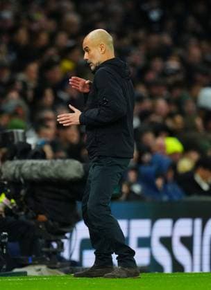 Manchester City Manager Pep Guardiola Tottenham Hotspur v Manchester City, Premier League, Football, Tottenham Hotspur Stadium, London, UK - 01 Feb 2026London Tottenham Hotspur Stadium United Kingdom EDITORIAL USE ONLY No use with unauthorised audio, video, data, fixture lists, club league logos or live services. Online in-match use limited to 120 images, no video emulation. No use in betting, games or single club league player publications.  Copyright: xJavierxGarcia Shutterstockx 16496864l