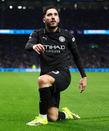 London, England, 1st February 2026. Rayan Cherki of Manchester City celebrates after scoring to make it 1-0 during the Tottenham Hotspur vs Manchester City Premier League match at the Tottenham Hotspur Stadium, London. Picture credit should read: Paul Terry Sportimage EDITORIAL USE ONLY. No use with unauthorised audio, video, data, fixture lists, club league logos or live services. Online in-match use limited to 120 images, no video emulation. No use in betting, games or single club league player publications. SPI_022_PT_Tottenham_Man_City SPI-4504-0022