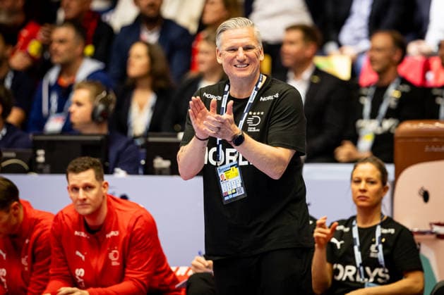 HERNING, DENMARK - FEBRUARY 1: Nikolaj Jacobsen (Denmark, Head Coach) during the EHF EURO 2026 Final match between Denmark vs Germany at Jyske Bank Boxen Arena on February 1, 2026 in Herning, Denmark. Midtjylland Denmark Copyright: xMarioxM.xKobergx