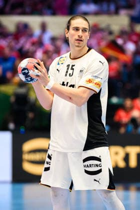 Herning: Handball EM 2026 - Finale - Daenemark - Deutschland Juri Knorr (Deutschland) Herning Jyske Bank Boxen Daenemark