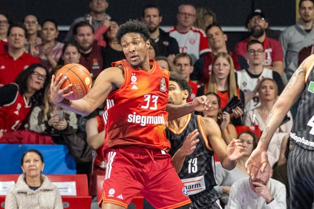 David McCormack 33 (FC Bayern Basketball), Mark Smith 13 (Ratiopharm Ulm), FC Bayern Basketball vs. Ratiopharm Ulm, BBL, 18. Spieltag, 01.02.2026 Muenchen Bayern Deutschland