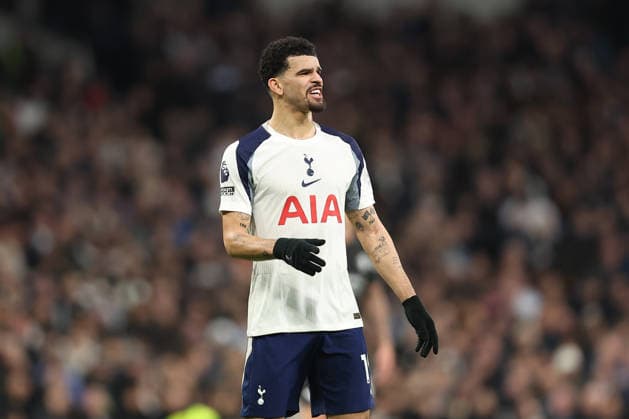 1st February 2026; Tottenham Hotspur Stadium, London, England; Premier League Football, Tottenham Hotspur versus Manchester City; Dominic Solanke of Tottenham Hotspur  KatiexChan Content restricted for UK based newspaper