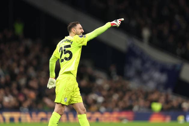 1st February 2026; Tottenham Hotspur Stadium, London, England; Premier League Football, Tottenham Hotspur versus Manchester City; goalkeeper Gianluigi Donnarumma of Manchester City celebrate his team goal by Antoine Semenyo in the 44th minute for 0-2  KatiexChan Content restricted for UK based newspaper