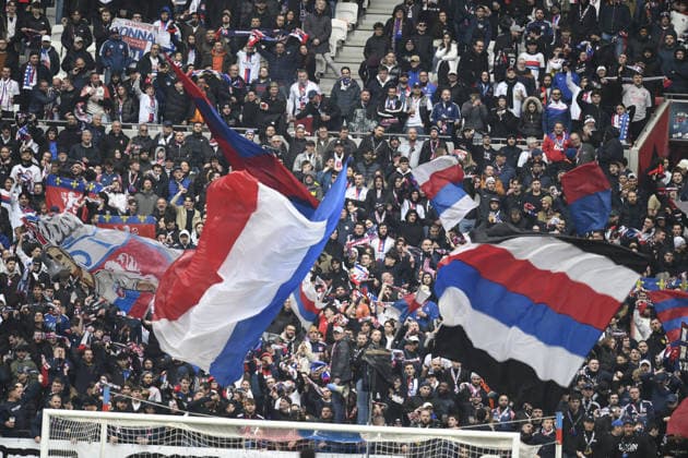Football : Olympique Lyonnais v Lille LOSC - Ligue 1 - 01 02 2026 Supporters of Lyon during the French league 1 match between Olympique Lyonnais and Lille LOSC at Groupama Stadium Decines Charpieu Lyon France on February 01, 2026 LYONFrance  Copyright: xMouradxALLILIx