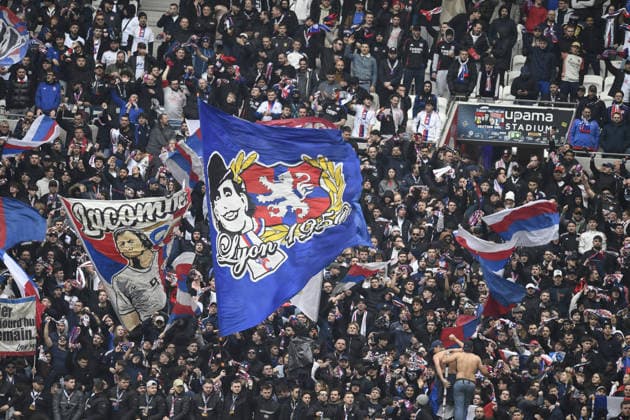 Football : Olympique Lyonnais v Lille LOSC - Ligue 1 - 01 02 2026 Supporters of Lyon during the French league 1 match between Olympique Lyonnais and Lille LOSC at Groupama Stadium Decines Charpieu Lyon France on February 01, 2026 LYONFrance  Copyright: xMouradxALLILIx