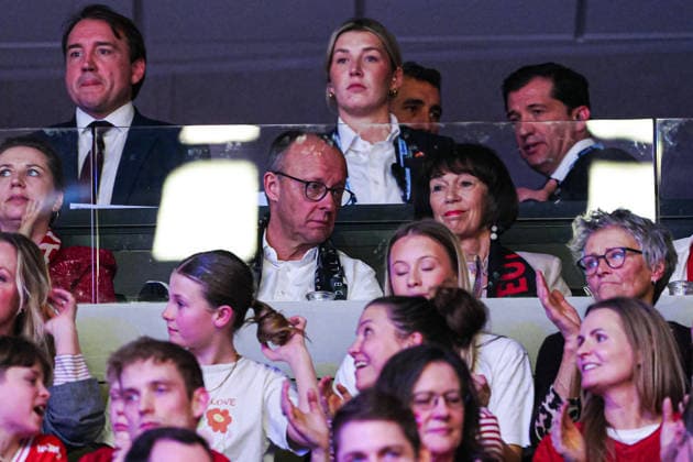 Friedrich Merz, Bundeskanzler (CDU) DEN, Daenemark vs. Deutschland, Handball, EHF Europameisterschaft 2026, Finale, 01.02.2026 DEN, Daenemark vs. Deutschland, Handball, EHF Europameisterschaft 2026, Finale, 01.02.2026 Herning Copyright: xEibner-Pressefoto MarcelxvonxFehrnx EP_MFN