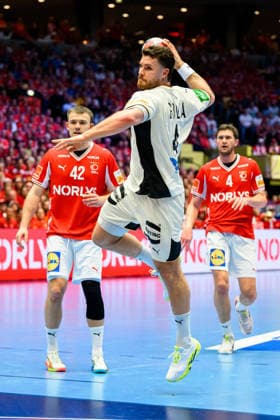 Herning: Handball EM 2026 - Finale - Daenemark - Deutschland Johannes Golla (Deutschland) Herning Jyske Bank Boxen Daenemark
