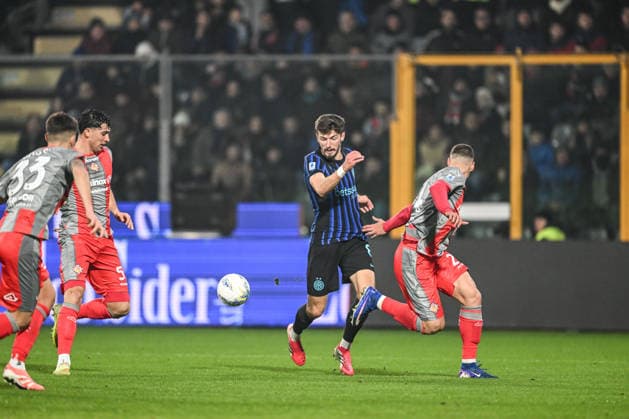 Petar Sucic of Inter FC in action during the Italian Serie A football match between US Cremonese and Inter FC on February 1, 2026 at Giuseppe Meazza San Siro Siro stadium in Milan, Italy. Photo Tiziano Ballabio  Copyright: xTizianoxBallabio IPAxSportx xipa-agency.netx xx IPA_70851710 IPA_Agency_IPA70851710
