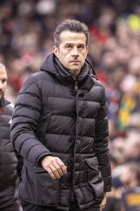 MANCHESTER, ENGLAND - FEBRUARY 01: Marco Silva of Fulham during a Premier League 2026 match between Manchester United, ManU and Fulham at Old Trafford on February 1st, 2026 in Manchester, England. (Photo by Richard Callis Sports Press Photo) Copyright: xRichardxCallis SportsxPressxPhotx Sportspressphoto_SPR87743