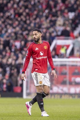 MANCHESTER, ENGLAND - FEBRUARY 01: Matheus Cunha of Manchester United, ManU during a Premier League 2026 match between Manchester United and Fulham at Old Trafford on February 1st, 2026 in Manchester, England. (Photo by Richard Callis Sports Press Photo) Copyright: xRichardxCallis SportsxPressxPhotx Sportspressphoto_SPR87750
