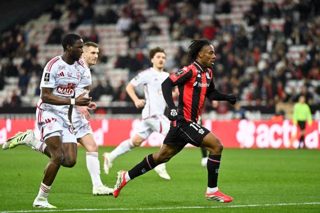 OGC Nice v Stade Brestois 29 - Ligue 1 McDonald s 2025 2026 44 Soumaila COULIBALY (sb29) - 11 Elye WAHI (ogcn) during the Ligue 1 McDonald s match between Nice and Brest at Allianz Riviera on February 1, 2026 in Nice, France. Nice France  Copyright: xFEPx 776348269