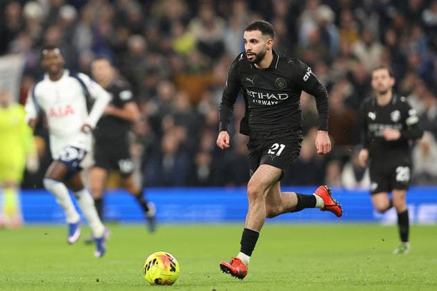 1st February 2026; Tottenham Hotspur Stadium, London, England; Premier League Football, Tottenham Hotspur versus Manchester City; Rayan Ait-Nouri of Manchester City on the ball  KatiexChan Content restricted for UK based newspaper