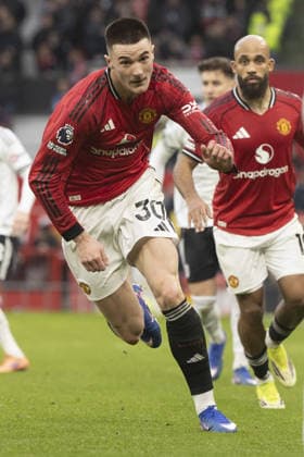 MANCHESTER, ENGLAND - FEBRUARY 01: Benjamin äeöko of Manchester United, ManU during a Premier League 2026 match between Manchester United and Fulham at Old Trafford on February 1st, 2026 in Manchester, England. (Photo by Richard Callis Sports Press Photo) Copyright: xRichardxCallis SportsxPressxPhotx Sportspressphoto_SPR87768