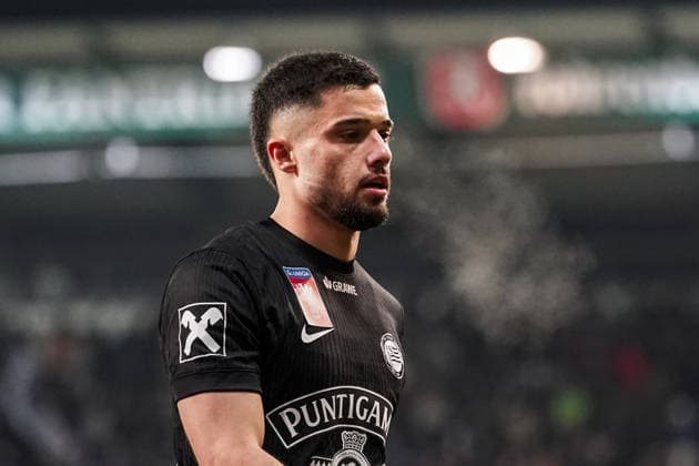 Fussball: Österreich: UNIQA ÖFB Cup 2025 2026 - Viertelfinale, 01.02.2026 - SCR Altach vs. SK Sturm Graz - Stadion Schnabelholz (Altach, Österreich); Jusuf Gazibegovic (SK Sturm Graz) *** Football Austria UNIQA ÖFB Cup 2025 2026 quarter-finals, 01 02 2026 SCR Altach vs SK Sturm Graz Stadion Schnabelholz Altach, Austria Jusuf Gazibegovic SK Sturm Graz Copyright: xLUKAxKOLANOVICx