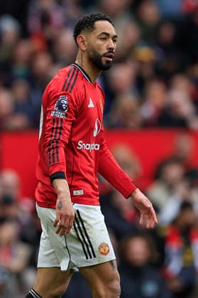 Manchester United, ManU v Fulham, Premier League Matheus Cunha (10) of Manchester United during the Premier League match between Manchester United and Fulham at Old Trafford, Manchester, UK on 1 February 2026. Manchester Old Trafford Greater Manchester UK Editorial use only DataCo restrictions apply See www.football-dataco.com , Copyright: xConorxMolloyx PSI-23668-0157