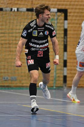 01.02.2026 - Handball - Saison 2025 2026 - Testspiel - Freundschaftsspiel : HC Erlangen HCE - Frisch Auf Göppingen - - xwoxzix - Christopher Bissel (21, HC Erlangen HCE ) ballt Faust Fäuste - Torjubel Jubel Freude