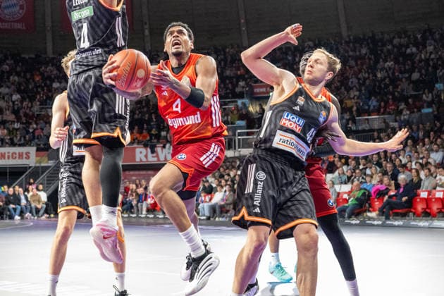 Xavier Rathan-Mayes 4 (FC Bayern Basketball), FC Bayern Basketball vs. Ratiopharm Ulm, BBL, 18. Spieltag, 01.02.2026 Muenchen Bayern Deutschland