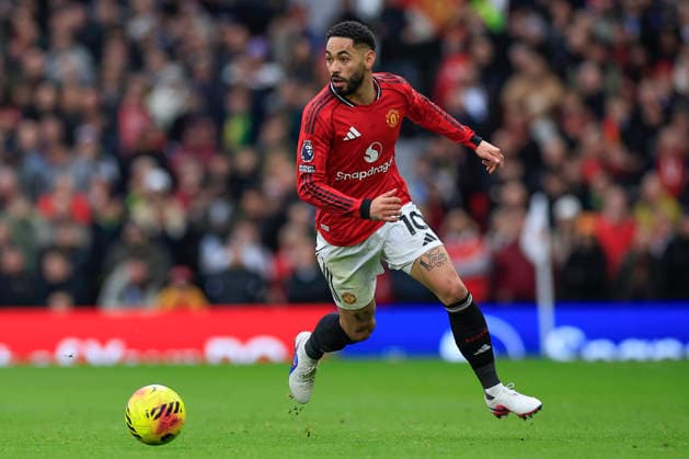 Manchester United, ManU v Fulham, Premier League Matheus Cunha (10) of Manchester United during the Premier League match between Manchester United and Fulham at Old Trafford, Manchester, UK on 1 February 2026. Manchester Old Trafford Greater Manchester UK Editorial use only DataCo restrictions apply See www.football-dataco.com , Copyright: xConorxMolloyx PSI-23668-0171