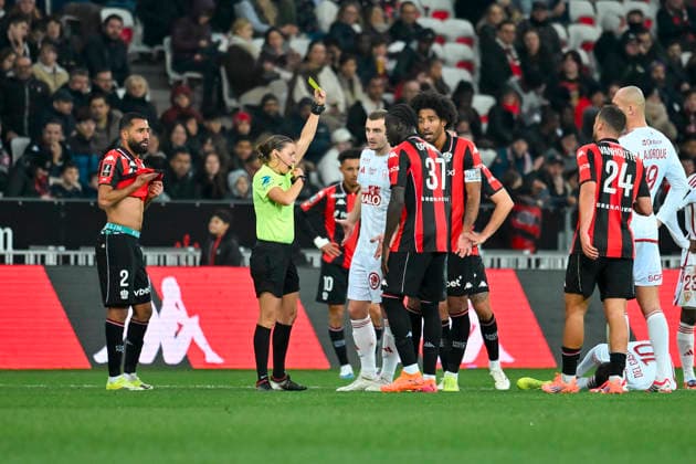 FOOTBALL : Nice (OGCN) vs Brest (SB29) - ligue 1 - 1 2 26 Stephanie Frappart during the French L1 2025-2026 season football match between Nice (OGCN) and Brest (SB) at Allianz Riviera stadium of Nice, south France, on February 1, 2026. NICEFrance  Copyright: xFredericxDIDESx