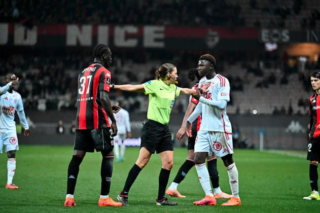 FOOTBALL : Nice (OGCN) vs Brest (SB29) - ligue 1 - 1 2 26 Stephanie Frappart during the French L1 2025-2026 season football match between Nice (OGCN) and Brest (SB) at Allianz Riviera stadium of Nice, south France, on February 1, 2026. NICEFrance  Copyright: xFredericxDIDESx